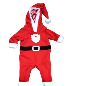 Boy's Santa Onesie Cat & Jack Sz 0-3M